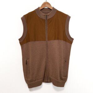 Filson Wool Guide Sweater Vest Tan Mens Size Large